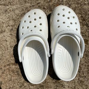 All White Crocs